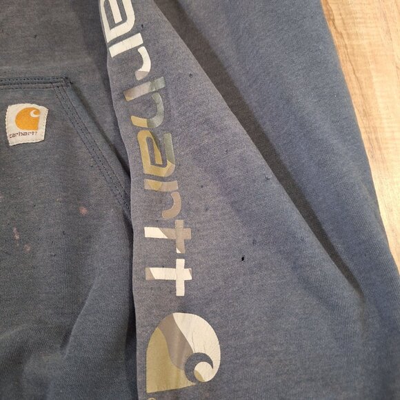 Carhartt distressed thrashed gray sweatshirt size XL - Picture 7 of 8
